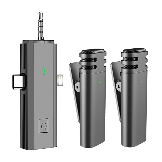 私模新品S33,V8无线领夹麦克风户外直播收音2.4G降噪混响手机收音