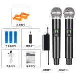 外贸爆款高音质无线话筒一拖二U段唱歌无线麦克风户外音响充电麦