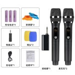 外贸爆款高音质无线话筒一拖二U段唱歌无线麦克风户外音响充电麦