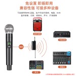 外贸爆款高音质无线话筒一拖二U段唱歌无线麦克风户外音响充电麦