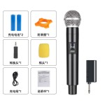 外贸爆款高音质无线话筒一拖二U段唱歌无线麦克风户外音响充电麦