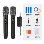 专业无线麦克风带接收器话筒一拖二U段固频家用户ktv外音响卡拉OK
