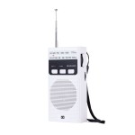 现货批发便携式W-208收音机可充电带手电FM/AM指针式口袋收音机 (含认证）