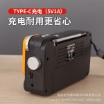 新款指针收音机w-916便携式充电款带阅读灯功能FM/AM两波段收音机 (含认证）