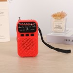 新款W-213收音机双供电FM/AM指针收音机口袋便携背扣带手电收音机 (含认证）