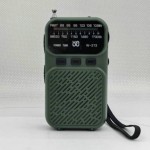 新款W-213收音机双供电FM/AM指针收音机口袋便携背扣带手电收音机 (含认证）