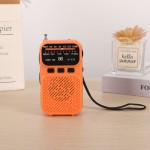 新款W-213收音机双供电FM/AM指针收音机口袋便携背扣带手电收音机 (含认证）