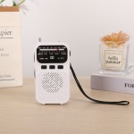 新款W-213收音机双供电FM/AM指针收音机口袋便携背扣带手电收音机 (含认证）