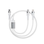 二合一PD快充线适用华为type-c苹果8-17数据线笔记本PD100W充电线