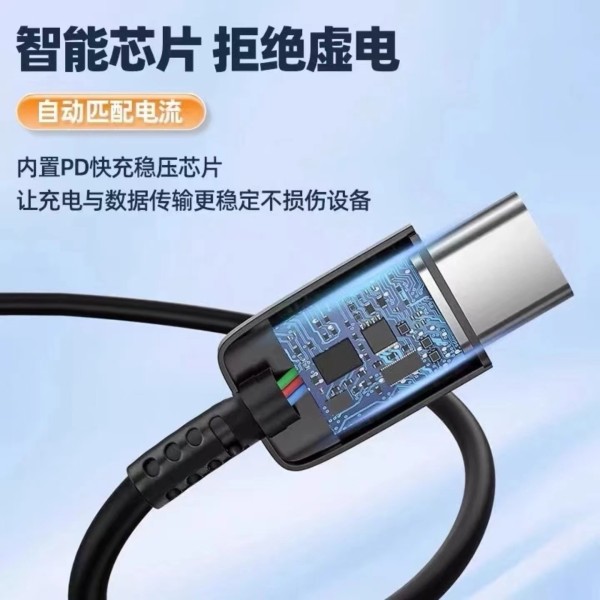 适用三星25/45W双typec数据线三星s22/s21 FE/s20+手机快充充电线