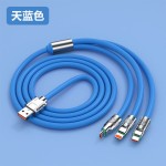 120w充电器数据线三合一typec超级快充车载一拖三安卓手机快充线
