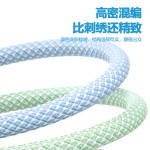 新款适用苹果15马卡龙彩色48编编织数据线快充手机PD60W CC充电线