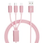 一拖三数据适用于iphone苹果三星华为小米安卓手机 3米2米充电线