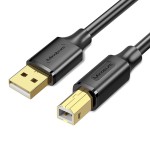 禄讯usb打印线纯铜线芯打印机pvc环保双屏蔽高速方口usb2.0数据线