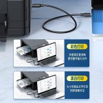 禄讯usb打印线纯铜线芯打印机pvc环保双屏蔽高速方口usb2.0数据线
