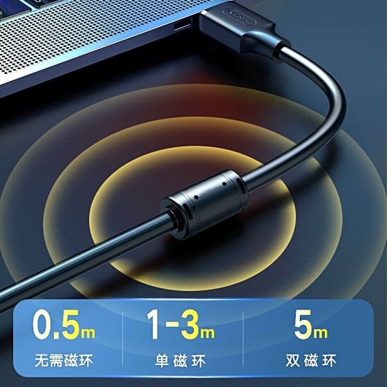 禄讯usb打印线纯铜线芯打印机pvc环保双屏蔽高速方口usb2.0数据线