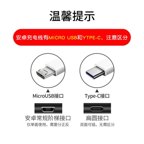 充电线Typec/V8安卓2A纯铜适用于移动电源充电宝小家电USB数据线