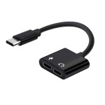 type-c耳机转接线3.5mm转换头tpc声卡充电二合一转接头适用华为