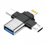 手机u盘转接头三合一micro typec lightning转usb3.0转换适用苹果
