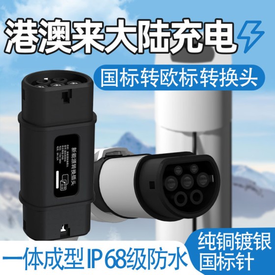 GBT转Type2国标转欧标转接头220V新能源电动汽车充电桩枪头比亚迪