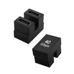 type-c公对母弯头USB4.0转接头雷电4笔记本电脑100W快充40Gbps