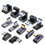 USB转接头Typec公对母直角L形U型弯头手机平板笔记本电脑OTG转换