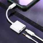 3.5mm转lightning耳机音频转接线二合一转接头适用苹果手机转接口