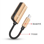 适用苹果二合一3.5mm耳机音频转接线lightning转接头iPhone转接器