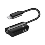 适用苹果二合一3.5mm耳机音频转接线lightning转接头iPhone转接器