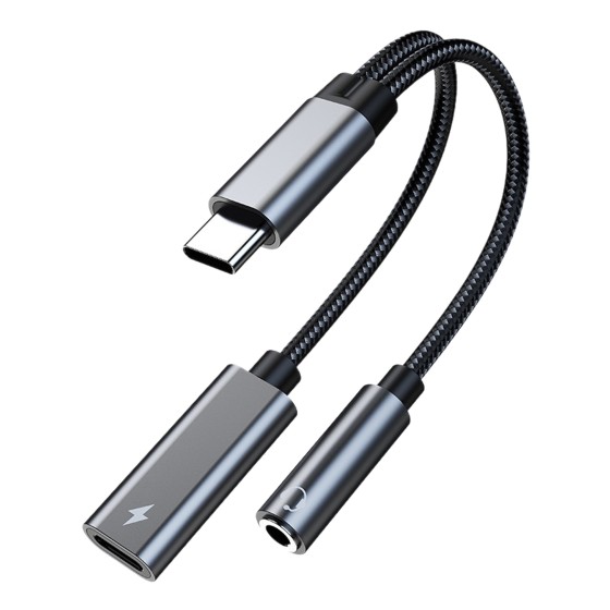Type-C二合一3.5mm音频转接头CX31993HiFi耳机小尾巴快充OEM\ODM