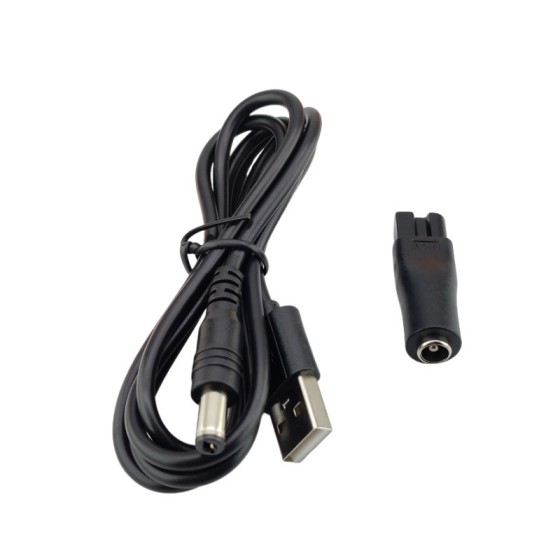 USB5521母座转双孔转接头理发器剃须刀八字6种接口充电转换器套装