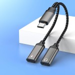 苹果typec二合一耳机转接头HIFI音质60W快充数字芯片跨境专供