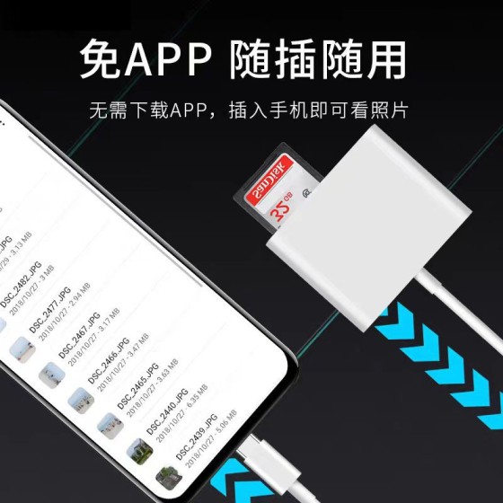 多功能手机CF读卡器适用苹果华为typec相机sd卡tf三合一转接头