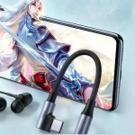 适用华为苹果等手机Type-c转3.5mm耳机数字解码音频转接线弯头款