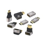 高清铝壳款8K60HZ·HDTV高清转接头 直通头AF-AM 上弯下弯 2 .1版