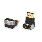 高清铝壳款8K60HZ·HDTV高清转接头 直通头AF-AM 上弯下弯 2 .1版