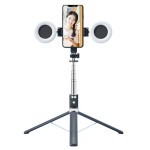 BT12蓝牙自拍杆一体式三脚架安卓/iOS手机通用自拍神器美颜补光灯