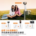 迷你自拍杆丢丢杆落地弹开三脚架旅游便携式伸缩手机拍照支架批发