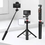 跨境适用大疆Pocket3手持自拍杆三脚架gopro运动相机稳定器延长杆