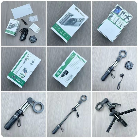 P15C磁吸款迷你自拍杆桌面四脚架手持稳定器P15Cmini手机助拍支架