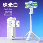 P15mini蓝牙手机自拍杆三脚架视频直播支撑架可伸缩旅游拍照防抖