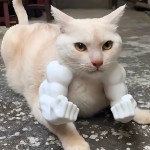 跨境 Cat muscle arm decoration 猫的浩克手臂猫咪肌肉手臂装饰