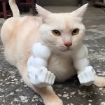 跨境 Cat muscle arm decoration 猫的浩克手臂猫咪肌肉手臂装饰