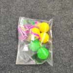 新款猫咪自嗨玩具 羽毛高尔夫球沙沙响逗猫球 猫抓球宠物用品