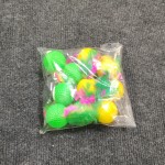 新款猫咪自嗨玩具 羽毛高尔夫球沙沙响逗猫球 猫抓球宠物用品