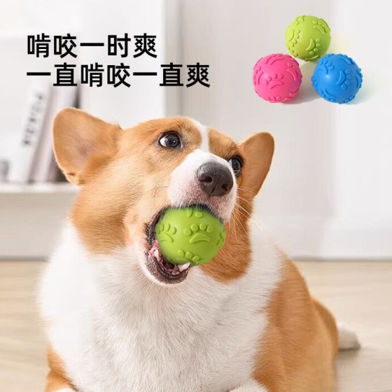 狗狗发声玩具磨牙耐咬狗玩具球解压训练狗狗互动训犬TPR宠物玩具