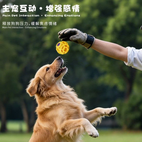 硅胶狗狗玩具球宠物发声球耐咬磨牙洁齿益智解闷自嗨球互动训练球