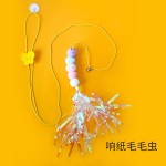自嗨弹力猫玩具羽毛铃铛逗猫棒挂门悬挂荡秋千小老鼠玩具猫咪解闷