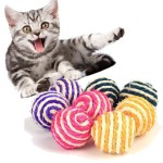 彩色猫咪剑麻球 猫玩具猫抓球 纸绳球逗猫自嗨磨爪啃咬玩具猫爪球