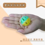 跨境猫玩具猫咪发声玩具球宠物逗猫玩具铃铛猫抓球彩色响铃球塑料
